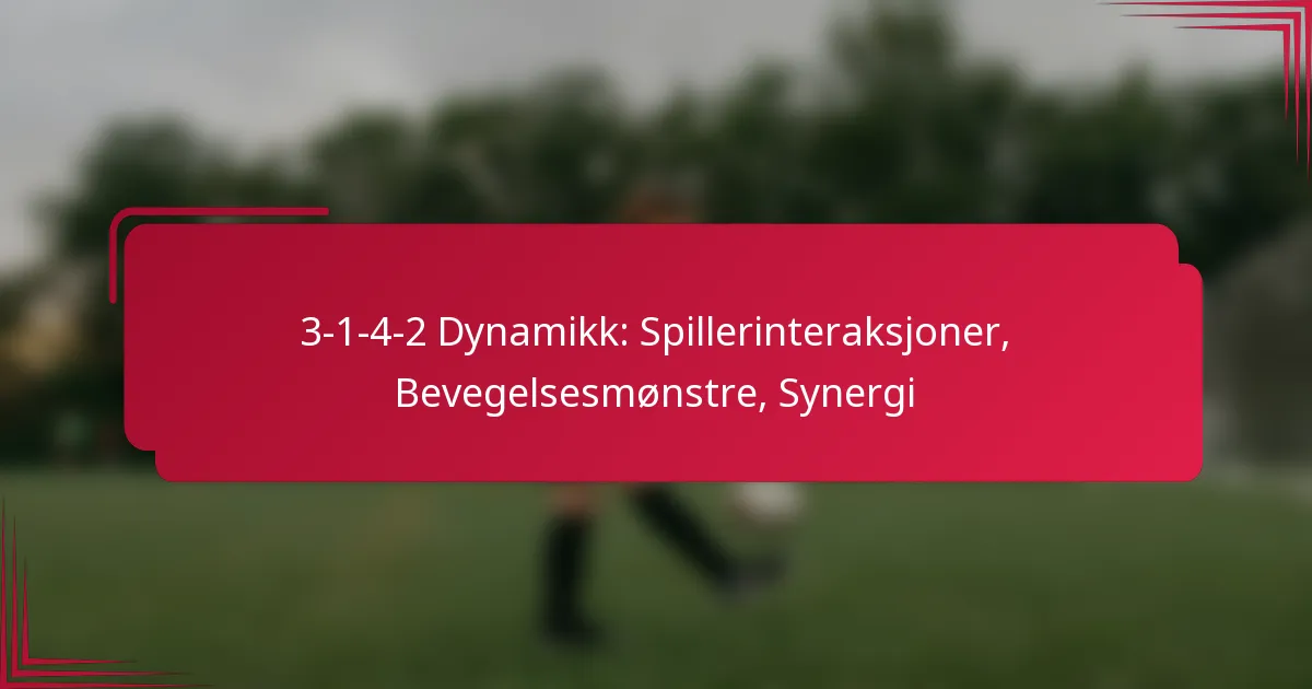 Read more about the article 3-1-4-2 Dynamikk: Spillerinteraksjoner, Bevegelsesmønstre, Synergi