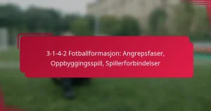 Read more about the article 3-1-4-2 Fotballformasjon: Angrepsfaser, Oppbyggingsspill, Spillerforbindelser