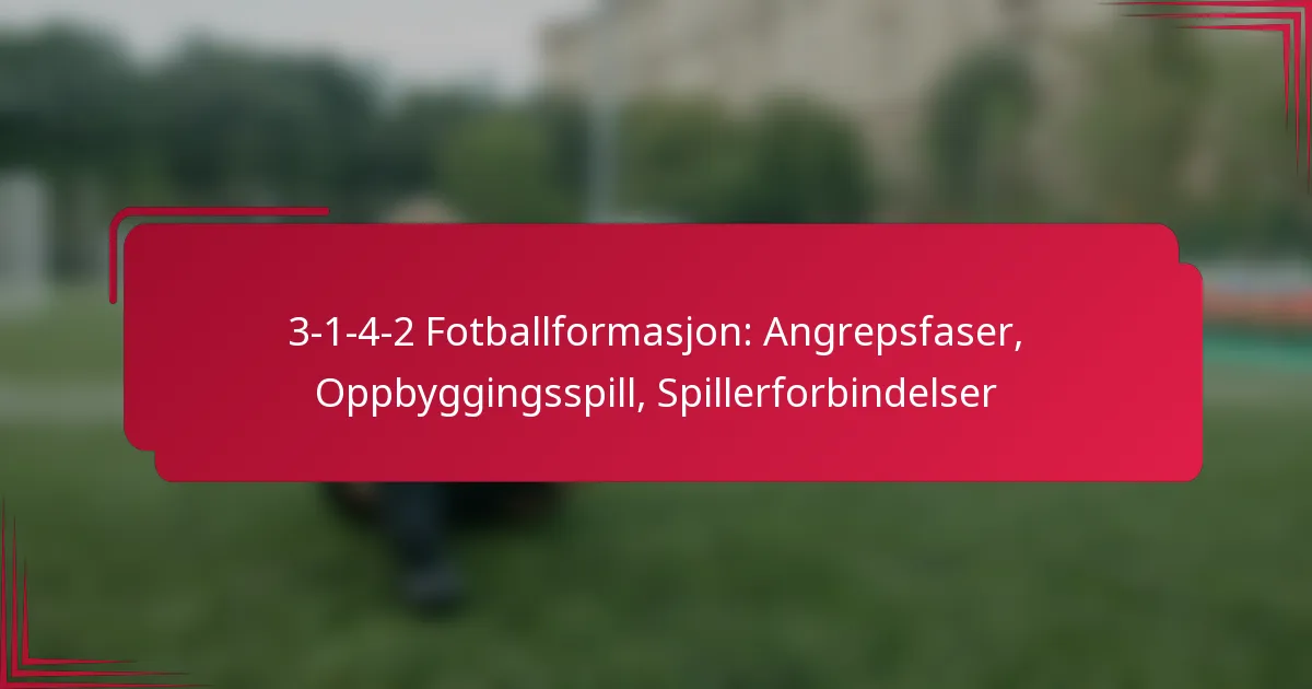You are currently viewing 3-1-4-2 Fotballformasjon: Angrepsfaser, Oppbyggingsspill, Spillerforbindelser