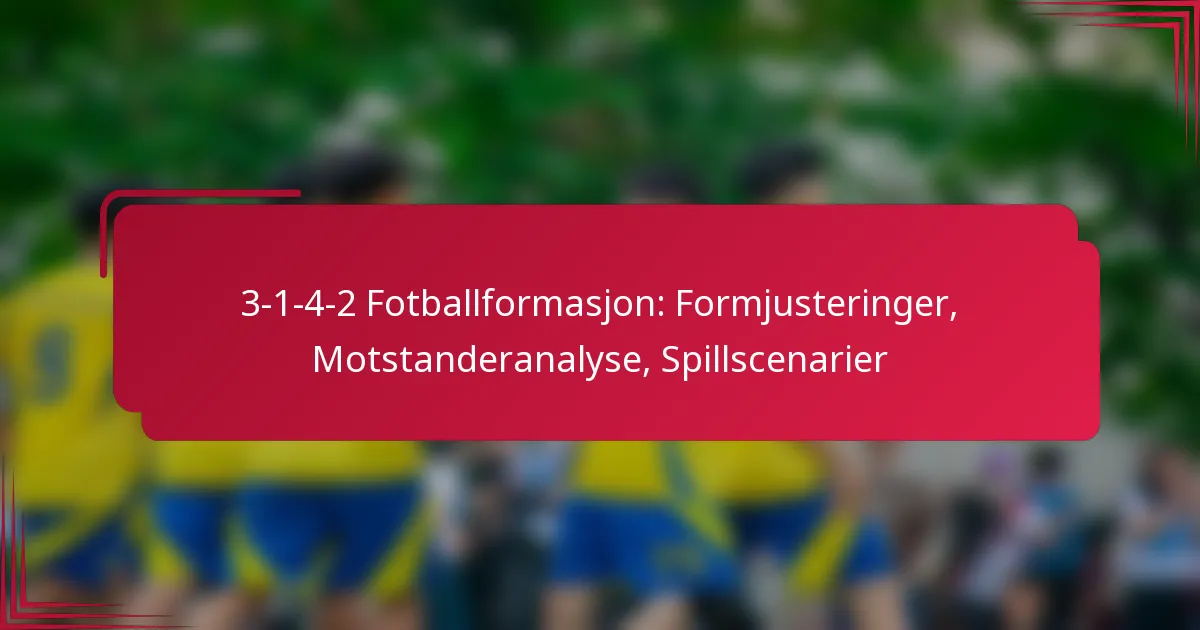 You are currently viewing 3-1-4-2 Fotballformasjon: Formjusteringer, Motstanderanalyse, Spillscenarier