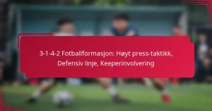 Read more about the article 3-1-4-2 Fotballformasjon: Høyt press-taktikk, Defensiv linje, Keeperinvolvering