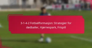 Read more about the article 3-1-4-2 Fotballformasjon: Strategier for dødballer, Hjørnespark, Frispill