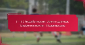 Read more about the article 3-1-4-2 Fotballformasjon: Utnytte svakheter, Taktiske mismatcher, Tilpasningsevne
