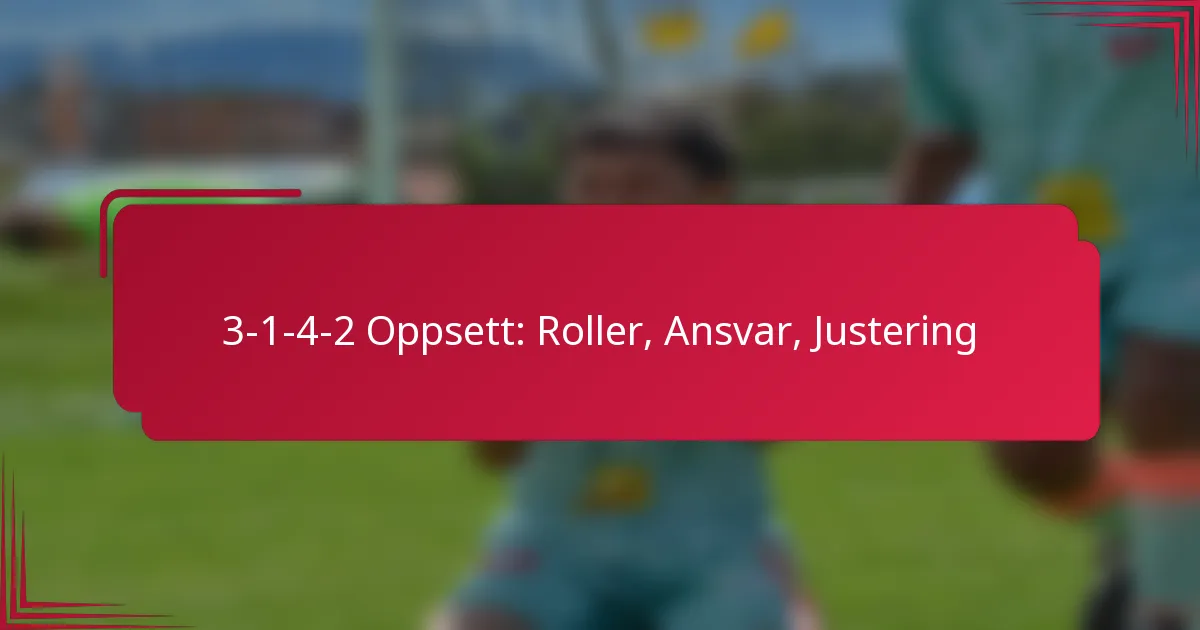 You are currently viewing 3-1-4-2 Oppsett: Roller, Ansvar, Justering