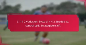 Read more about the article 3-1-4-2 Variasjon: Bytte til 4-4-2, Bredde vs. sentral spill, Strategiske skift