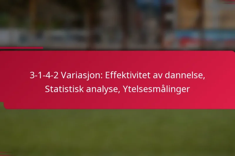 3-1-4-2 Variasjon: Effektivitet av dannelse, Statistisk analyse, Ytelsesmålinger