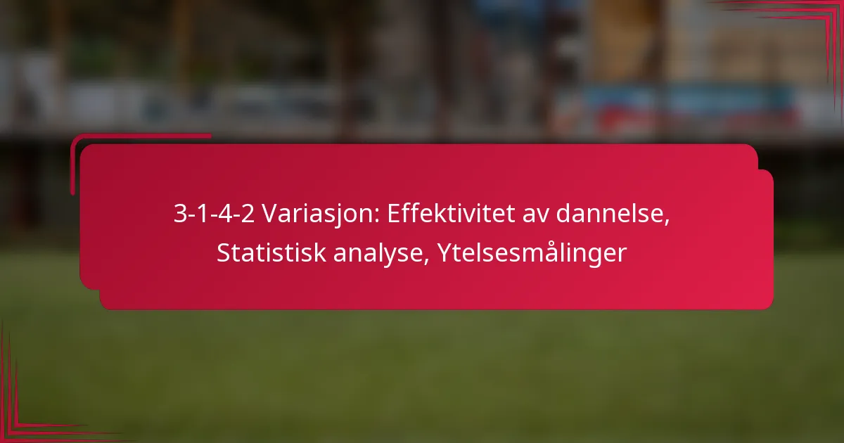 You are currently viewing 3-1-4-2 Variasjon: Effektivitet av dannelse, Statistisk analyse, Ytelsesmålinger