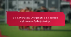 Read more about the article 3-1-4-2 Variasjon: Overgang til 3-4-3, Taktiske implikasjoner, Spillerjusteringer