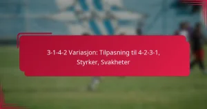Read more about the article 3-1-4-2 Variasjon: Tilpasning til 4-2-3-1, Styrker, Svakheter