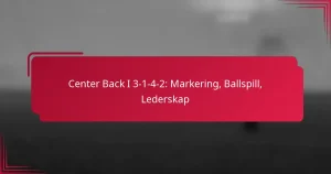 Read more about the article Center Back I 3-1-4-2: Markering, Ballspill, Lederskap