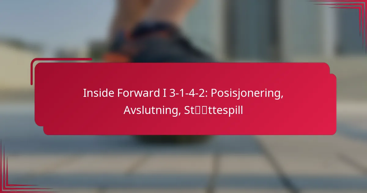 You are currently viewing Inside Forward I 3-1-4-2: Posisjonering, Avslutning, Støttespill