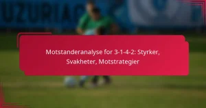 Read more about the article Motstanderanalyse for 3-1-4-2: Styrker, Svakheter, Motstrategier