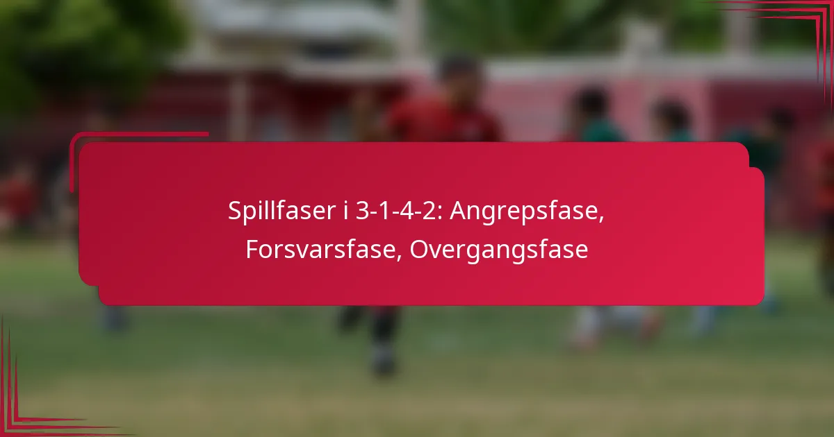 You are currently viewing Spillfaser i 3-1-4-2: Angrepsfase, Forsvarsfase, Overgangsfase