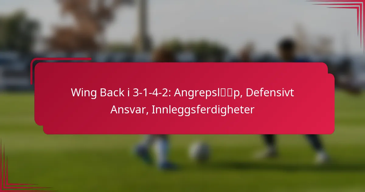 You are currently viewing Wing Back i 3-1-4-2: Angrepsløp, Defensivt Ansvar, Innleggsferdigheter